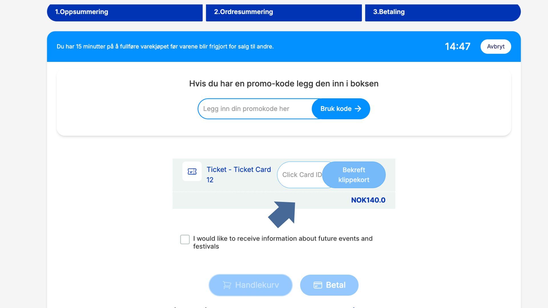 Eksempelbilde klippekort-kode